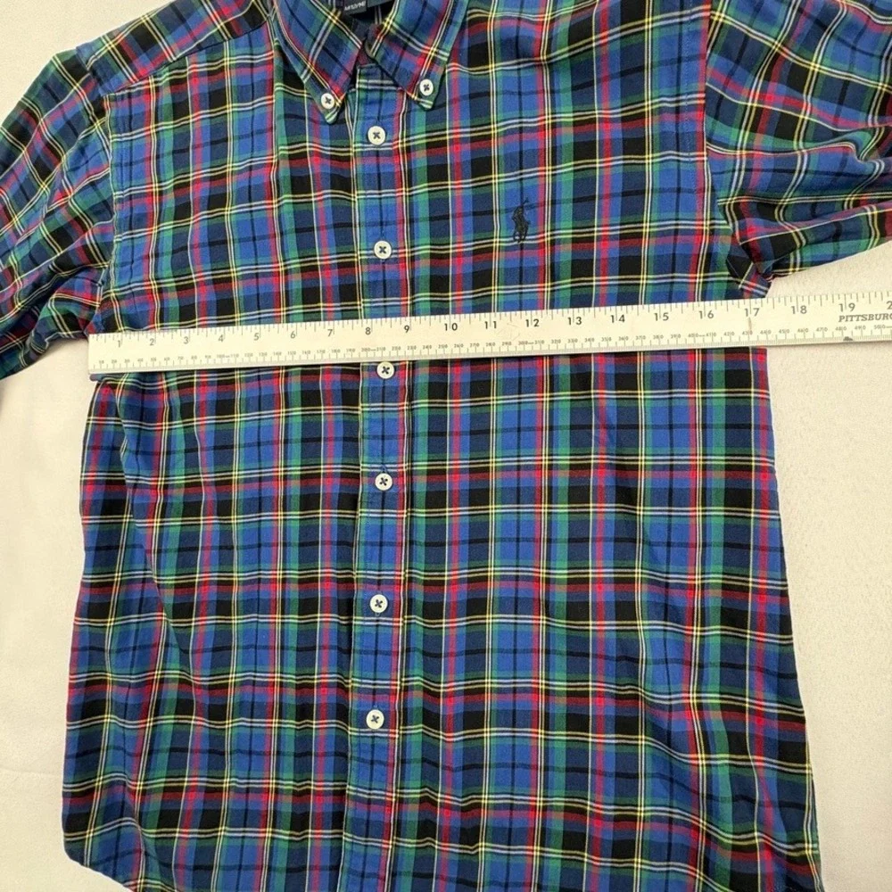 Ralph Lauren Plaid Shirt Kids Size M‎ (12/14) Long Sleeve Button Down Cotton